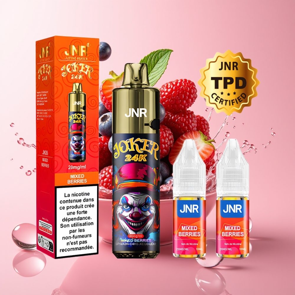 JNR Joker 24K Puffs Disposable Vape Mješovite Bobice s 800mAh Baterijom i 2+10ml Punjenjem