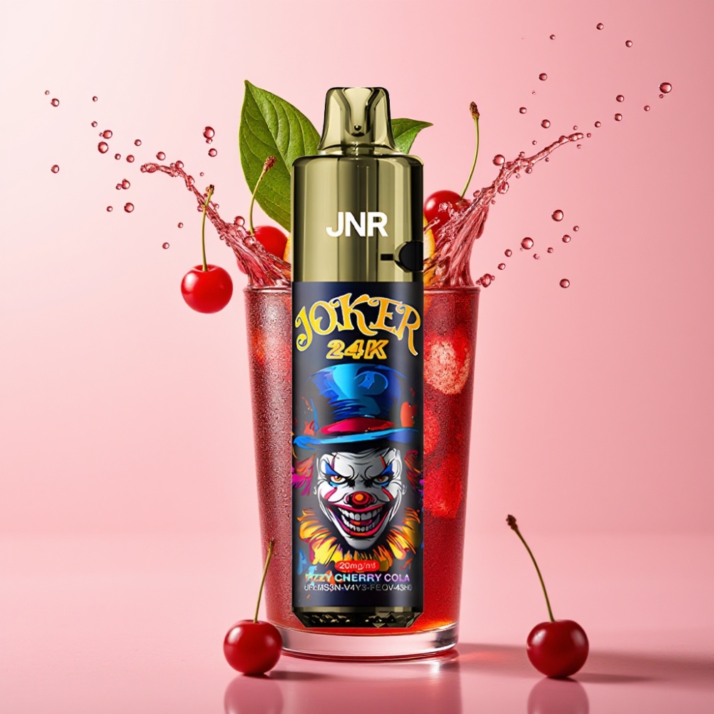 JNR Joker 24K Puffs Jednokratna Vape Gazirana Trešnja Kola s 800mAh Baterijom