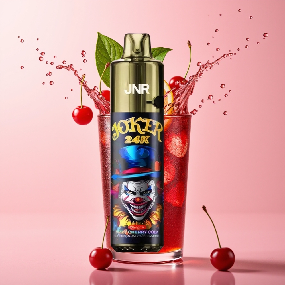 JNR Joker 24K Puffs Jednokratna Vape Gazirana Trešnja Kola s 800mAh Baterijom