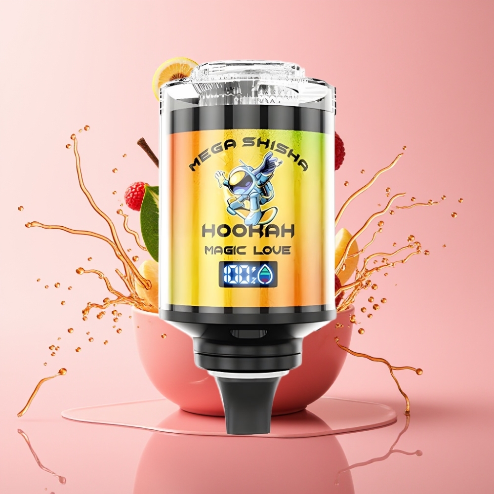 JNR Mega Shisha Hookah 100K 60mL Tip-C Punjenje JNR Mega Shisha Hookah 2200mAh Tip-C