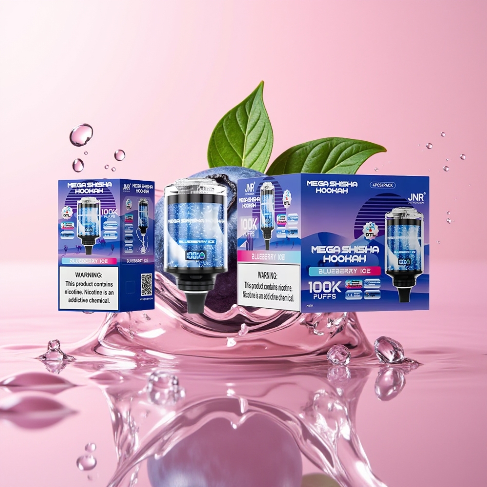 JNR Mega Shisha Hookah 100K Desktop Kompatibilnost Borovnica Led 100K pufova JNR Mega Shisha Hookah Desktop Kompatibilnost 2200mAh baterija