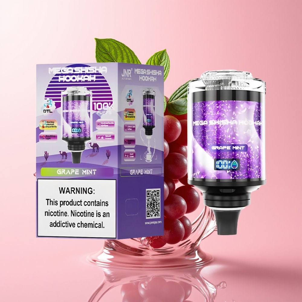 JNR Mega Shisha Hookah 100K Desktop Kompatibilnost Grožđe Meta 2200mAh