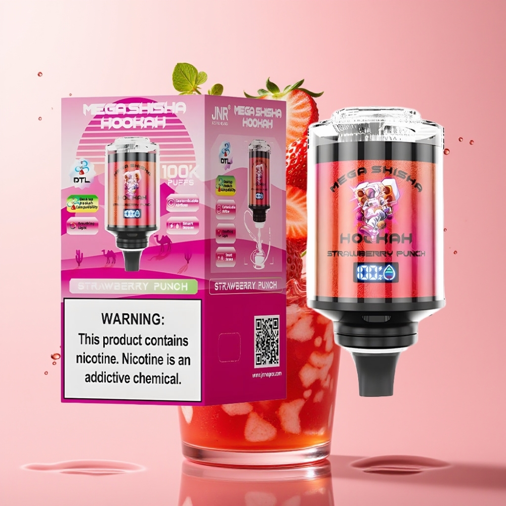 JNR Mega Shisha Hookah 100K Desktop Kompatibilnost Jagoda Punch 2200mAh JNR Mega Shisha Hookah Desktop Kompatibilnost 2200mAh