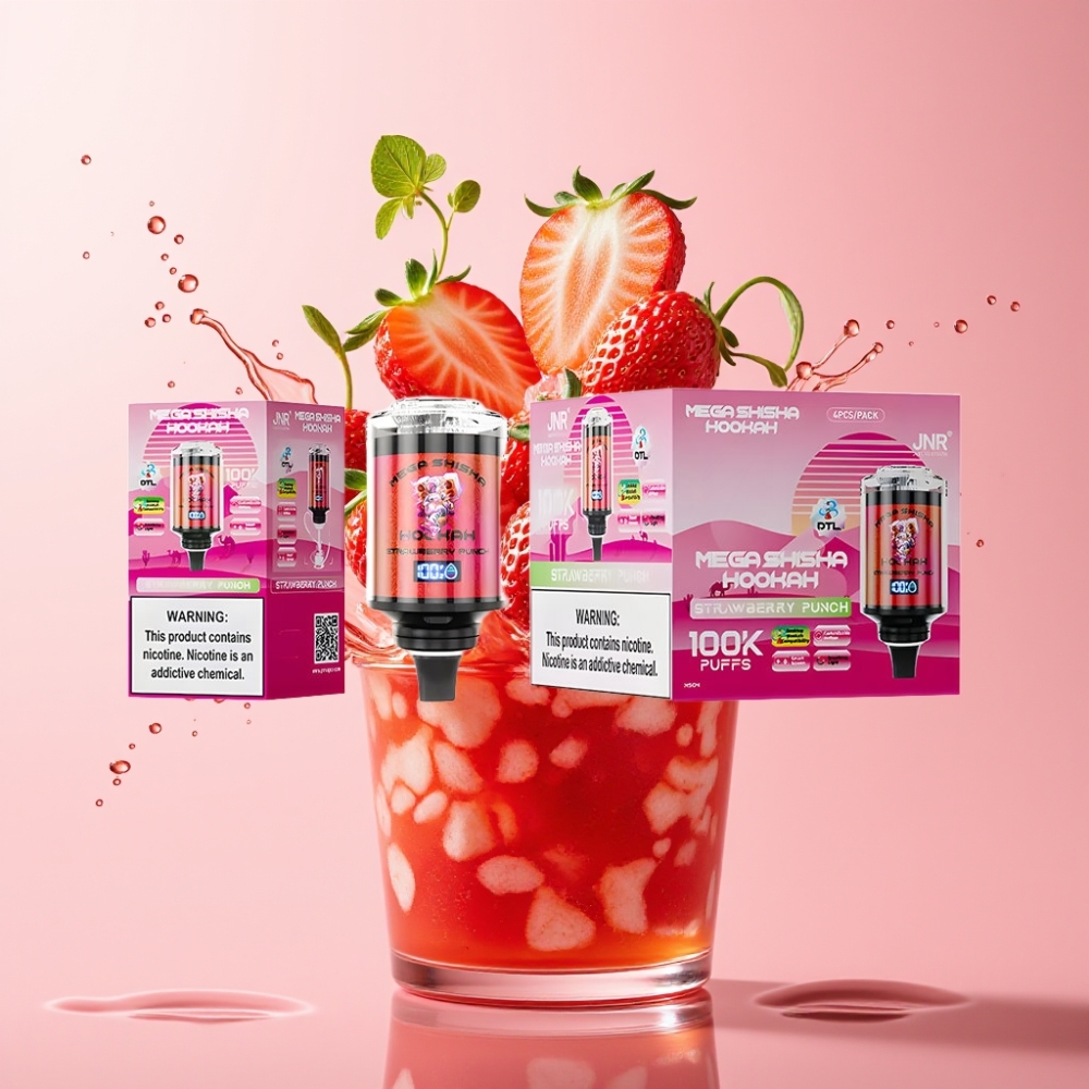 JNR Mega Shisha Hookah 100K Desktop Kompatibilnost Jagoda Punch 2200mAh JNR Mega Shisha Hookah Desktop Kompatibilnost 2200mAh