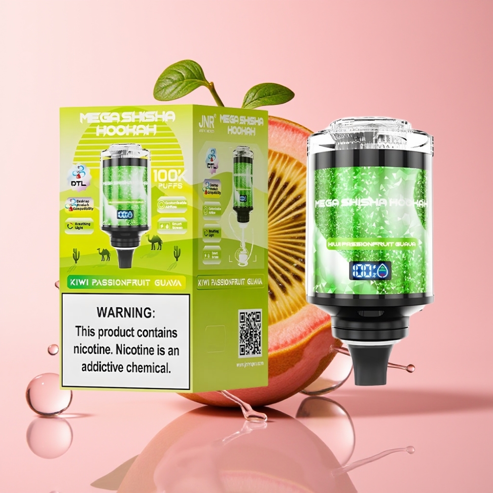 JNR Mega Shisha Hookah 100K Desktop Kompatibilnost Kiwi Marakuja Guava 60ml 2200mAh JNR Mega Shisha Hookah Desktop Kompatibilnost 60ml 2200mAh