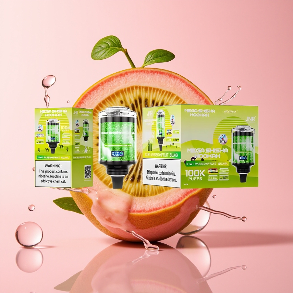 JNR Mega Shisha Hookah 100K Desktop Kompatibilnost Kiwi Marakuja Guava 60ml 2200mAh JNR Mega Shisha Hookah Desktop Kompatibilnost 60ml 2200mAh