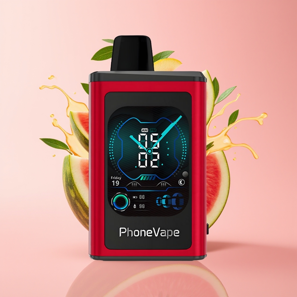 JNR PhoneVape 30000 pufova Jednokratna e-cigareta Breskva Mango Lubenica s Type-C punjenjem