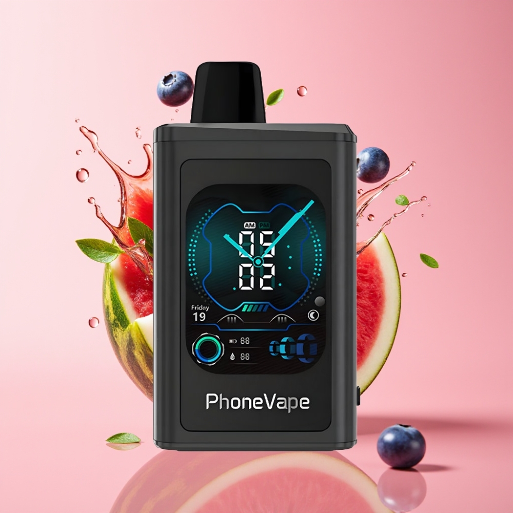 JNR PhoneVape 30000 puhova Jednokratna Vape Borovnica Lubenica s Type-C punjenjem i Turbo Modom