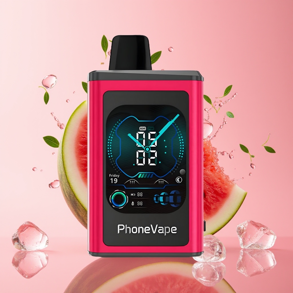 JNR PhoneVape 30000 puhova Jednokratna Vape Lubenica Led s Type-C punjenjem