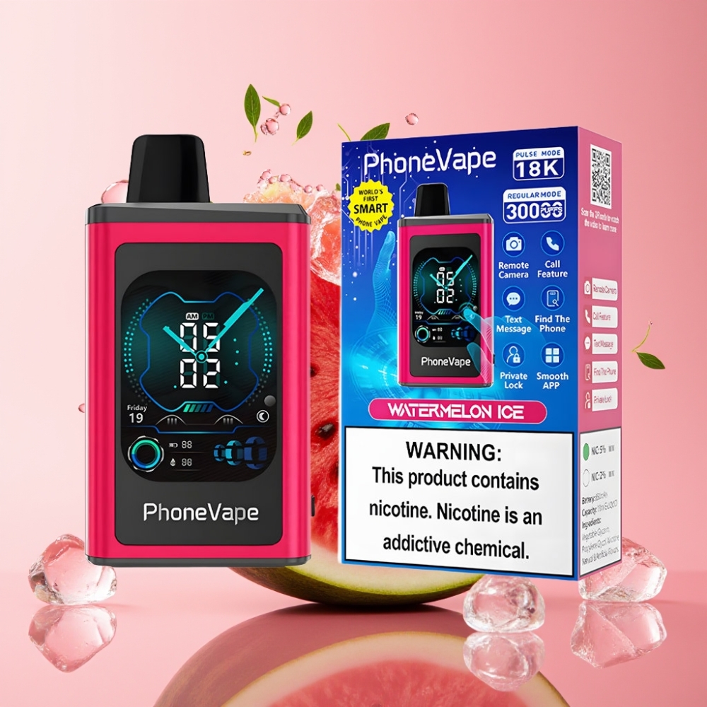 JNR PhoneVape 30000 puhova Jednokratna Vape Lubenica Led s Type-C punjenjem