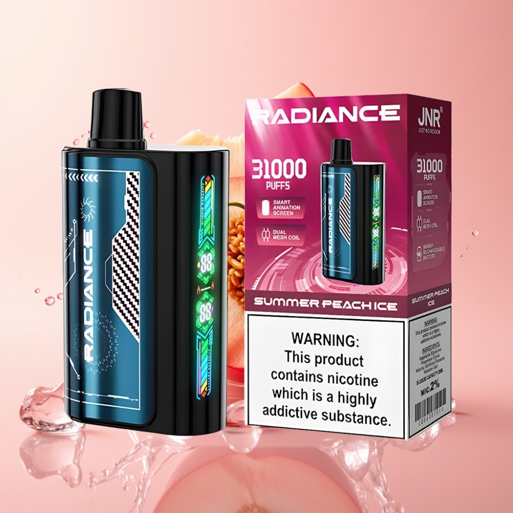 JNR Radiance 31000 Puffova Ljetni Breskva Led Disposable Vape JNR Radiance 31000 Puffova Dual Mesh Disposable Vape