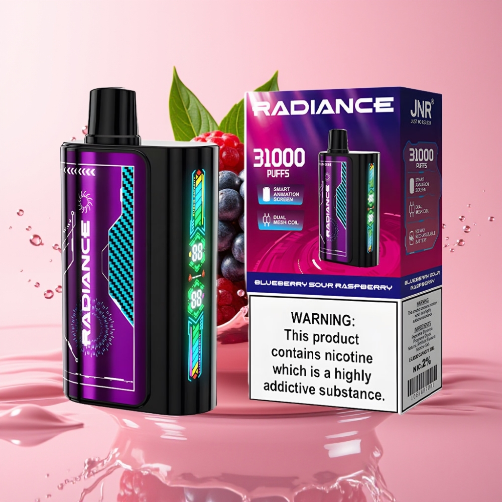 JNR Radiance 31000 Pufova DISPOSABLE VAPE PLODNA MALINA & BOROVNICA, 28ml, 950 mAh