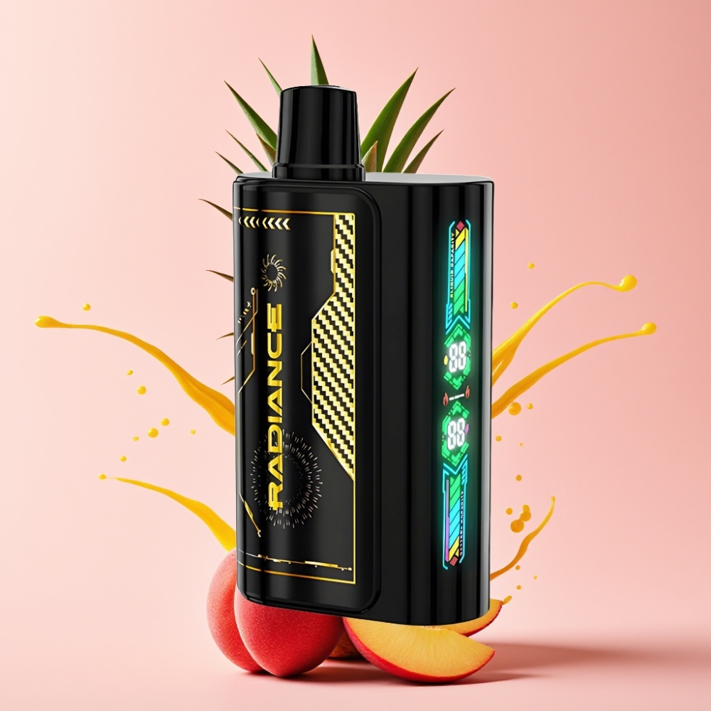 JNR Radiance 31000 Pufova Jednokratna Vape BRESKVA MANGO ANANAS, 28ml Tekućina, Dual Mesh Coil