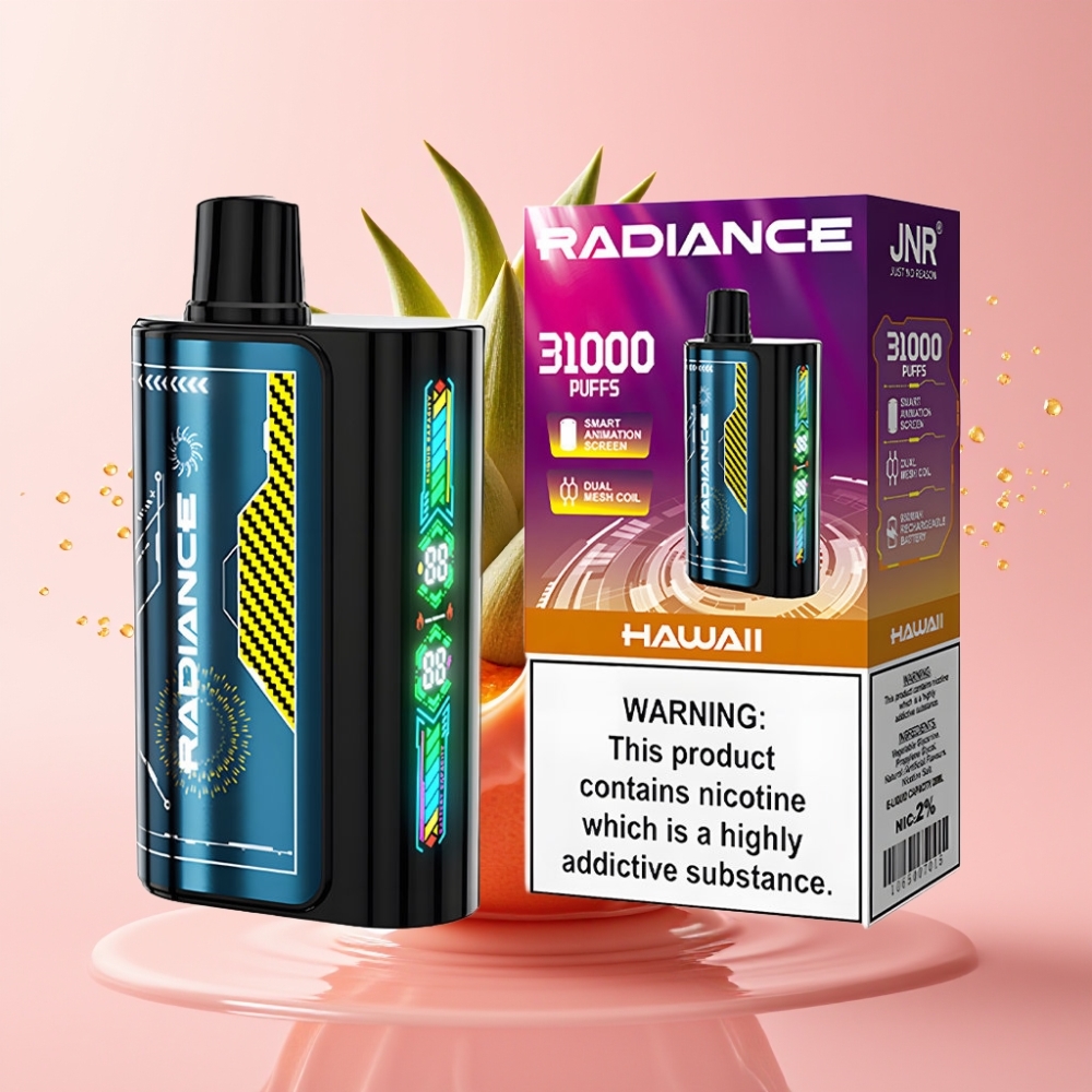 JNR Radiance 31000 Pufova Jednokratna Vape HAWAII s 28ml Tekutine i Dual Mesh Coil