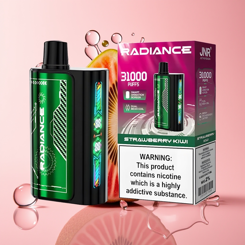 JNR Radiance 31000 Pufova Jednokratna Vape Jagoda-Kivi 28ml JNR Radiance 31000 Pufova Jednokratna Vape Dual Mesh Coil