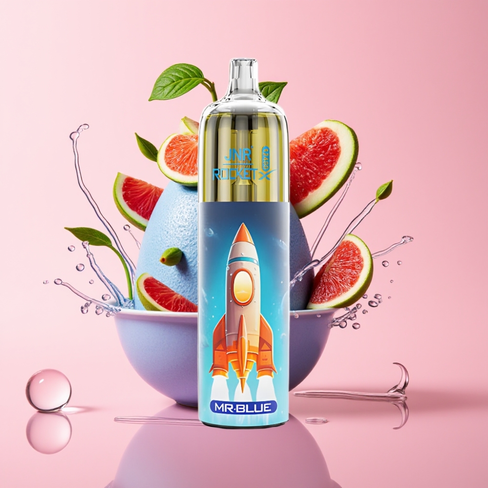 JNR Rocket-X 12400 Puffova Disposable Vape Mr. Plavi s RGB svjetlima JNR Rocket-X 12400 Puffova Disposable Vape s 25ml tekućine