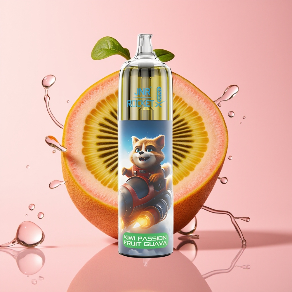 JNR Rocket-X 12400 Puffs Disposable Vape Kivi Mараја Guava s 25ml tekućine JNR Rocket-X 12400 Puffs Disposable Vape s RGB svjetlima