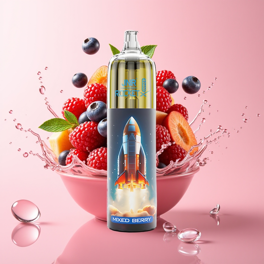JNR Rocket-X 12400 Puffs Disposable Vape Mješovito Bobice s RGB svjetlima JNR Rocket-X 12400 Puffs Disposable Vape s Podesivim Protokom Zraka