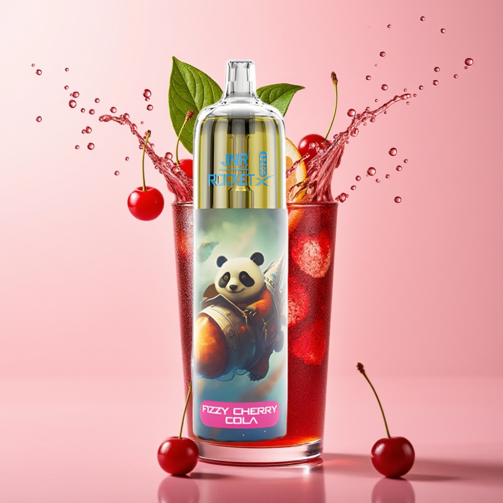 JNR Rocket-X 12400 Pufova Disposable Vape Gazirana Trešnja Cola s RGB svjetlima