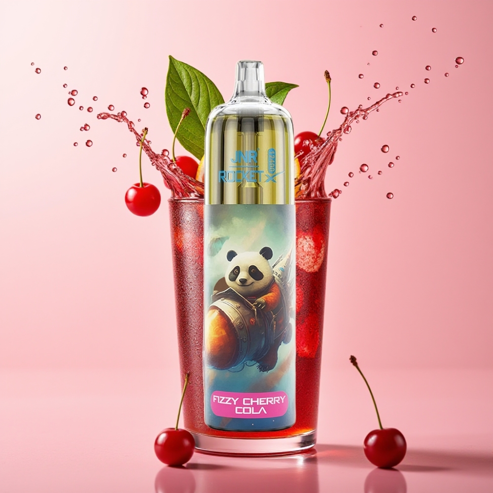 JNR Rocket-X 12400 Pufova Disposable Vape Gazirana Trešnja Cola s RGB svjetlima