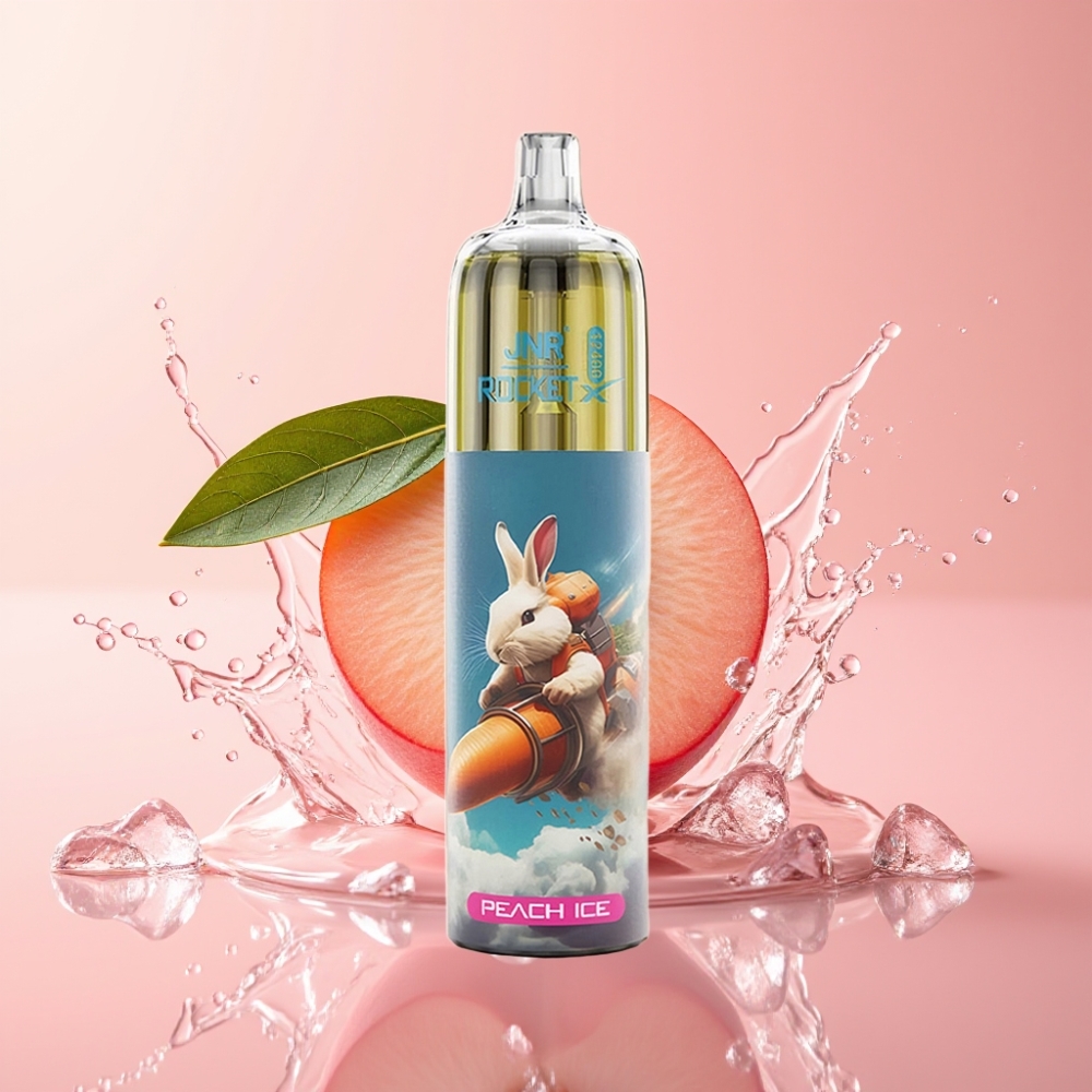 JNR Rocket-X 12400 Pufova Jednokratna Vape Breskva Led s RGB svjetlima JNR Rocket-X 12400 Pufova Jednokratna Vape s Podesivim Protokom Zraka