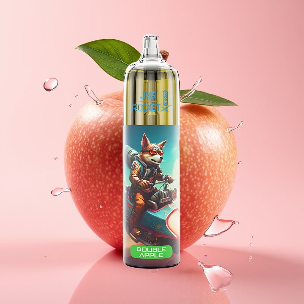 JNR Rocket-X 12400 Pufova Jednokratna Vape Dvostruka Jabuka s RGB svjetlima i Type-C punjenjem