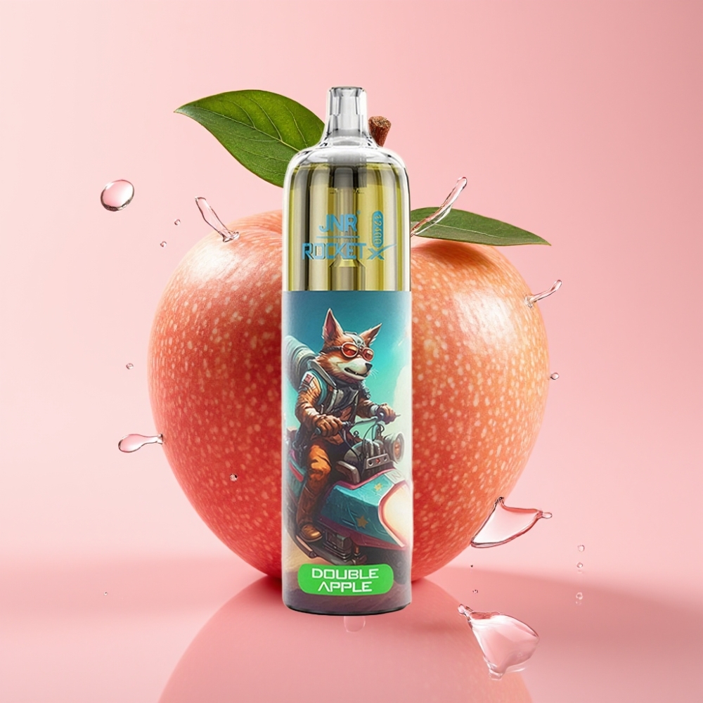 JNR Rocket-X 12400 Pufova Jednokratna Vape Dvostruka Jabuka s RGB svjetlima i Type-C punjenjem
