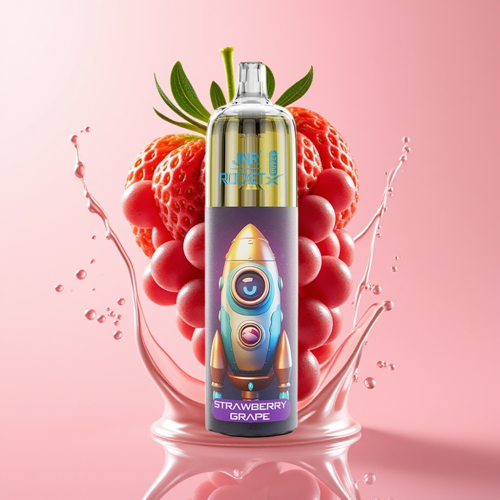 JNR Rocket-X 12400 Pufova Jednokratna Vape Jagoda Grožđe s RGB svjetlima JNR Rocket-X 12400 Pufova Jednokratna Vape s RGB svjetlima
