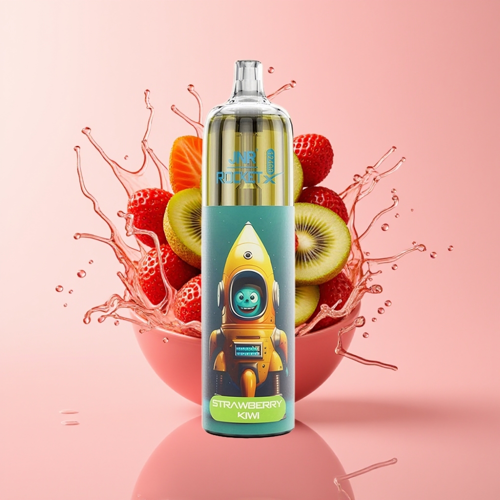JNR Rocket-X 12400 Pufova Jednokratna Vape Jagoda-Kivi s RGB svjetlima