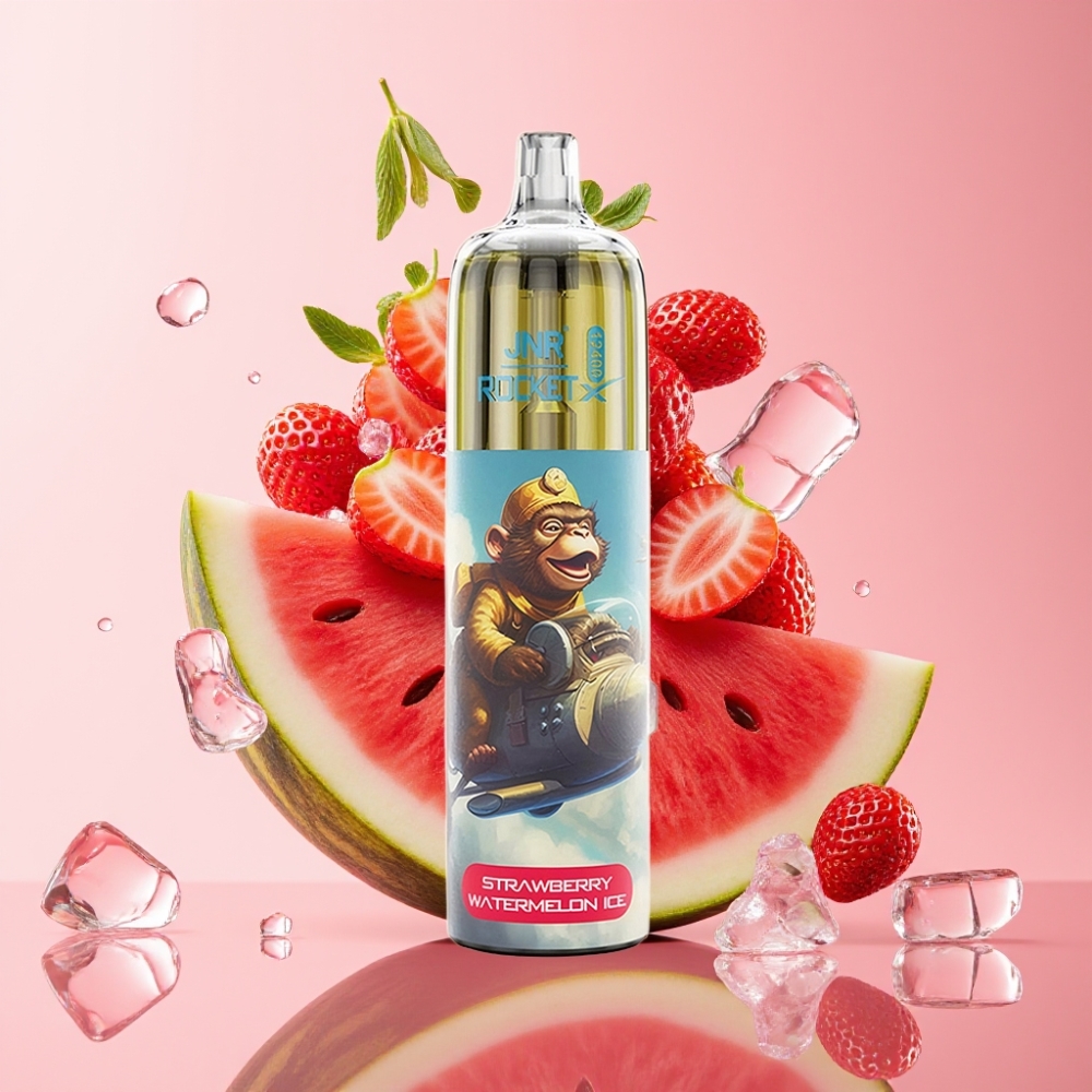 JNR Rocket-X 12400 Pufova Jednokratna Vape Jagoda Lubenica Led s RGB svjetlima i Type-C punjenjem
