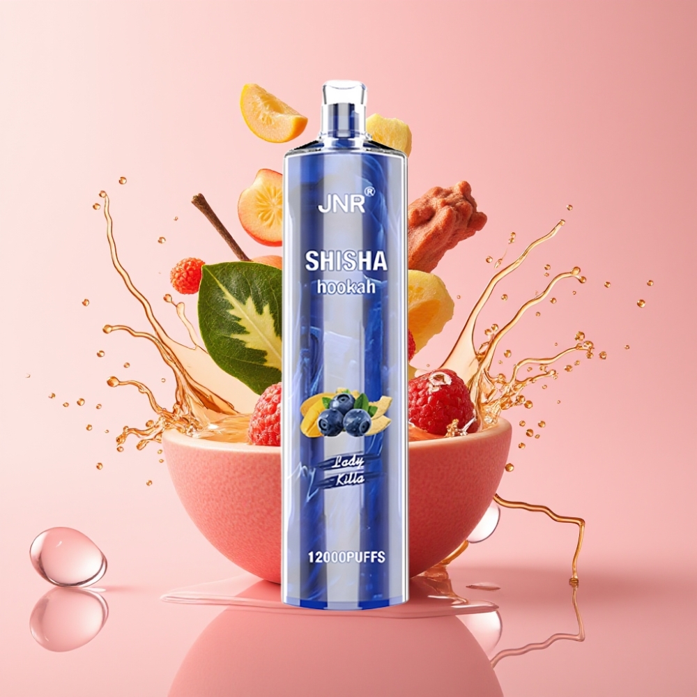 JNR Shisha Hookah 12000 Puffs Disposable Vape Lady Killa 24ml 750mAh