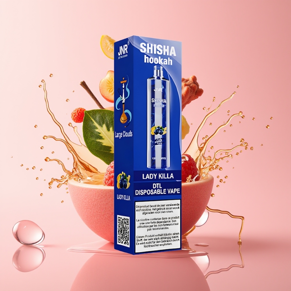 JNR Shisha Hookah 12000 Puffs Disposable Vape Lady Killa 24ml 750mAh