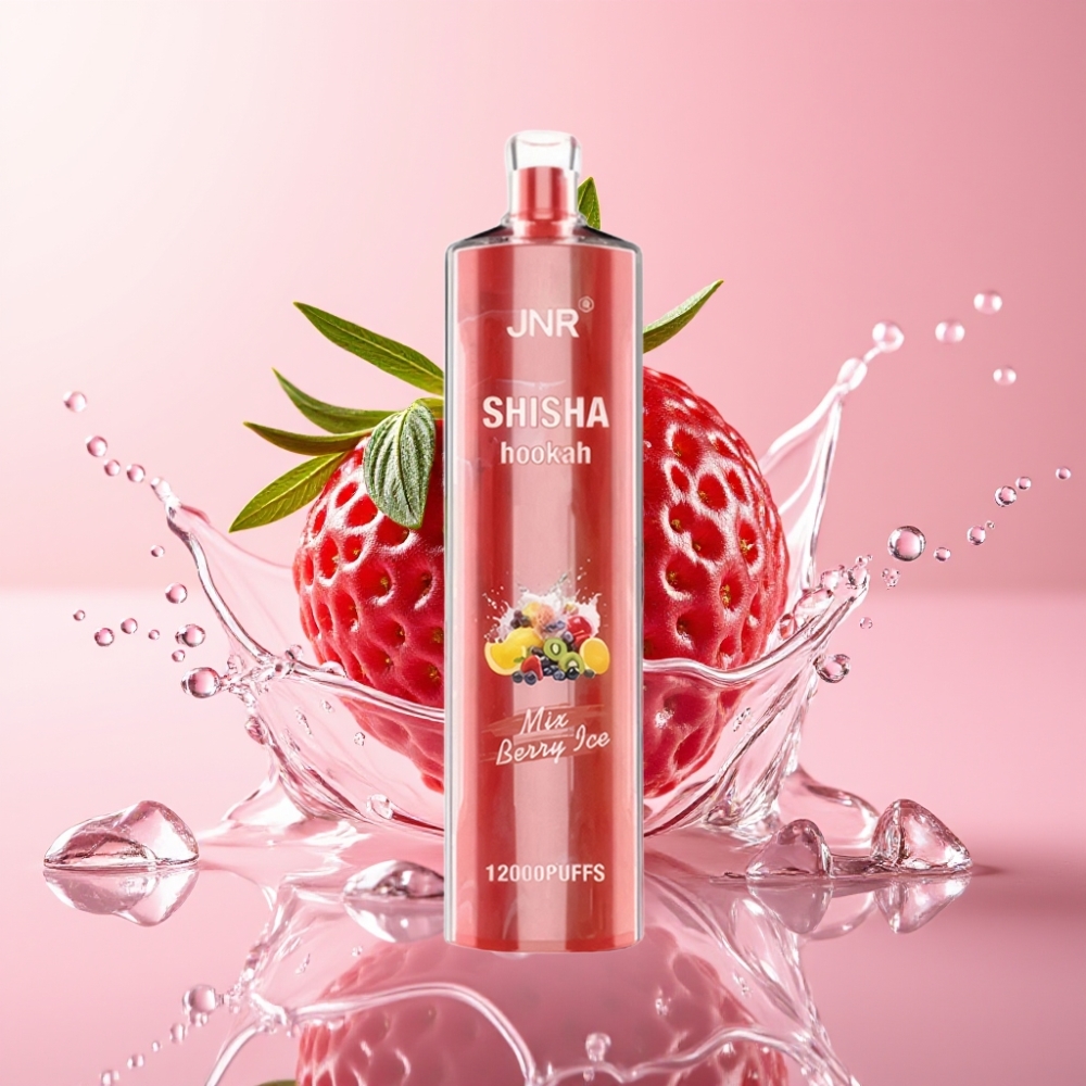 JNR Shisha Hookah 12000 Puffs Jednokratna Vape Jagoda Led 24ml JNR Shisha Hookah 12000 Puffs Jednokratna Vape 750mAh