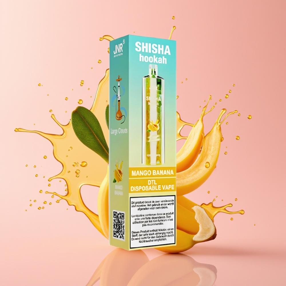 JNR Shisha Hookah 12000 Puffs Jednokratna Vape Mango Banana 24ml JNR Shisha Hookah 12000 Puffs 750mAh