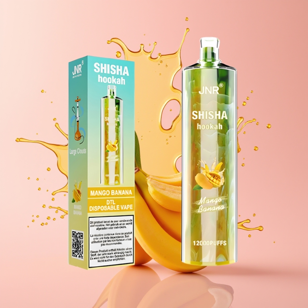 JNR Shisha Hookah 12000 Puffs Jednokratna Vape Mango Banana 24ml JNR Shisha Hookah 12000 Puffs 750mAh