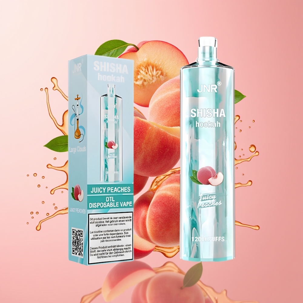 JNR Shisha Hookah 12000 Puffs Jednokratna Vape Sočna Breskva 24ml JNR Shisha Hookah 12000 Puffs 750mAh Type-C