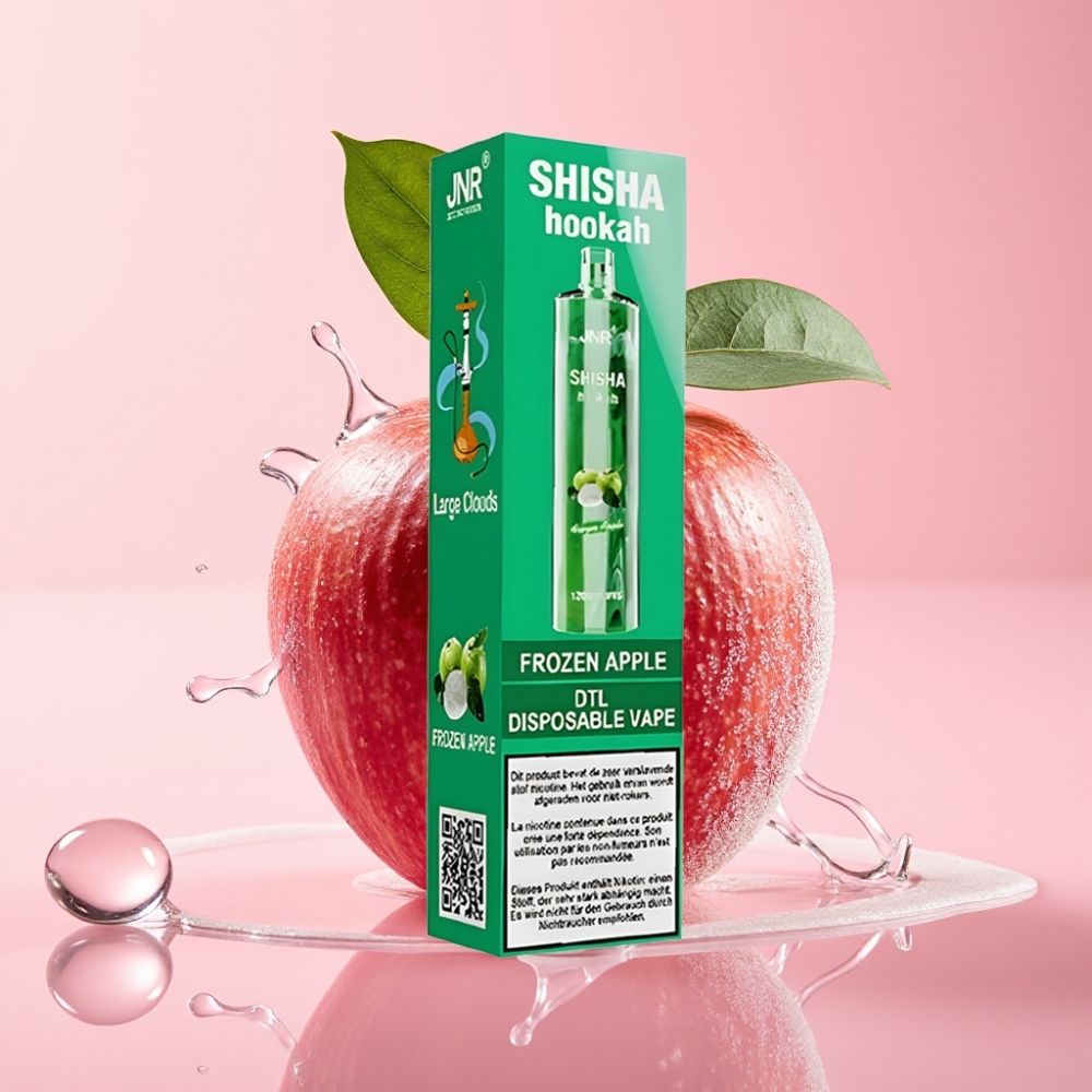 JNR Shisha Hookah 12000 Puffs Jednokratna Vape Zamrznuta Jabuka 24ml JNR Shisha Hookah 12000 Puffs Jednokratna Vape 750mAh