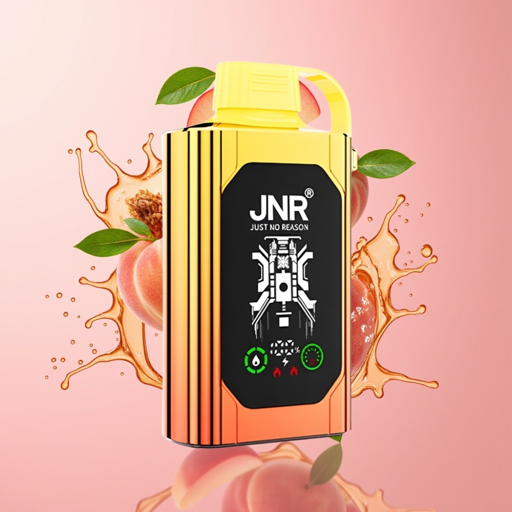 JNR Shisha Hookah Box 20500 Puffs Disposable Vape Sočne Breskve s 25ml tekućine JNR Shisha Hookah Box 20500 Puffs s Type-C punjenjem