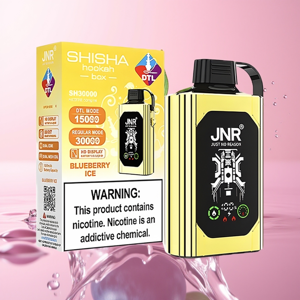 JNR Shisha Hookah Box 20500 Puffs Jednokratna Vape Borovnica Led 25ml JNR Shisha Hookah Box 20500 Puffs Dual Mesh Coil