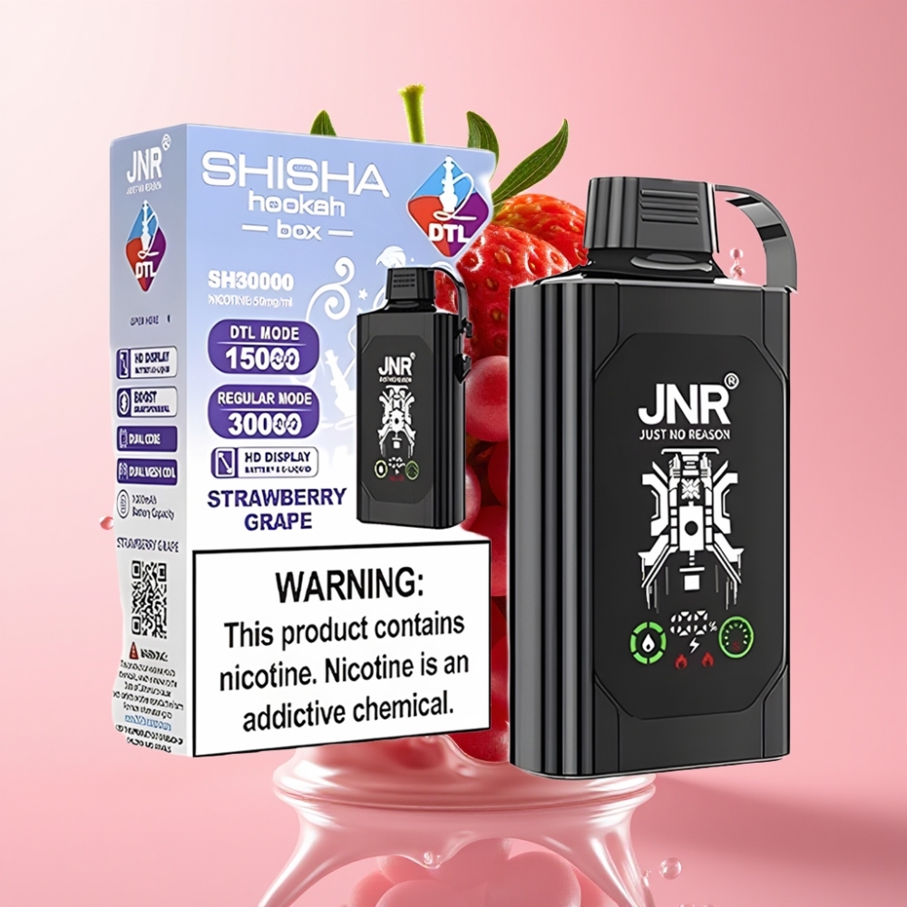 JNR Shisha Hookah Box 20500 Puffs Jednokratna Vape Jagoda Grožđe, 25ml, Type-C