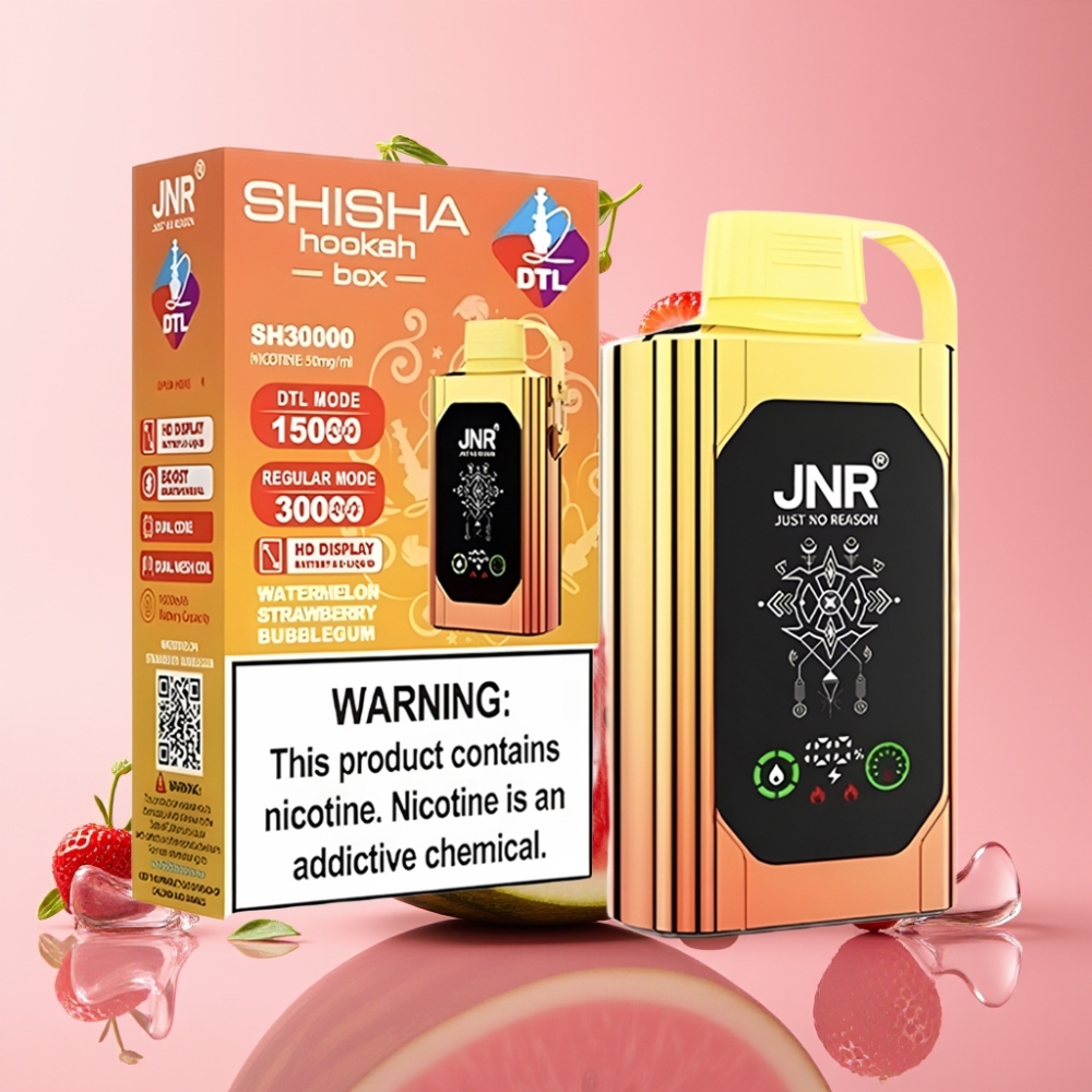 JNR Shisha Hookah Box 20500 Puffs Jednokratna Vape Lubenica Jagoda Bubblegum, 25ml, Type-C