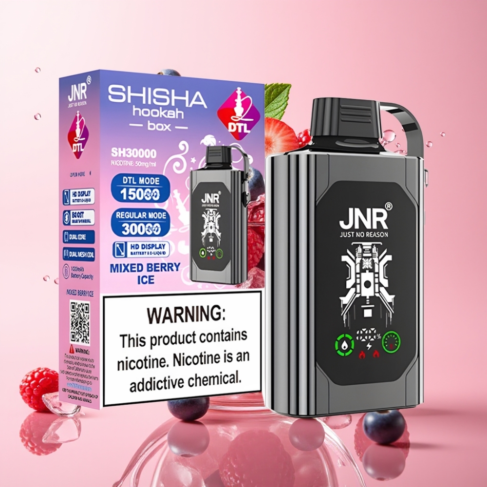 JNR Shisha Hookah Box 20500 Puffs Jednokratna Vape Mješovita Bobica Led s Type-C Punjenjem