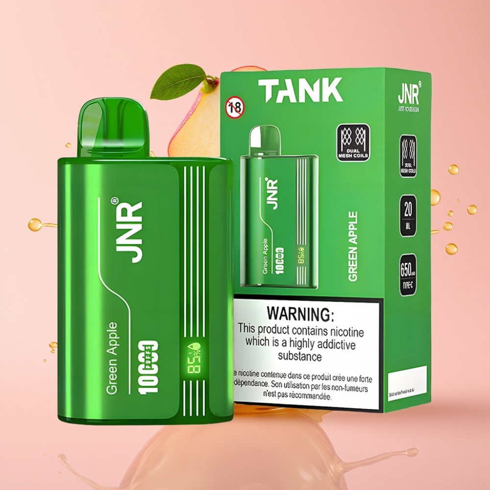 JNR Tank 10000 Puffs Jednokratni Vape Zeleno Jabuka Breskva Kruška 20ml