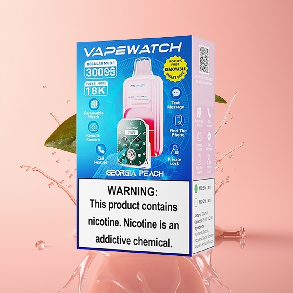 JNR VapeWatch 30000 Puffs Jednokratna Vape Breskva Gruzija 19mL 5%