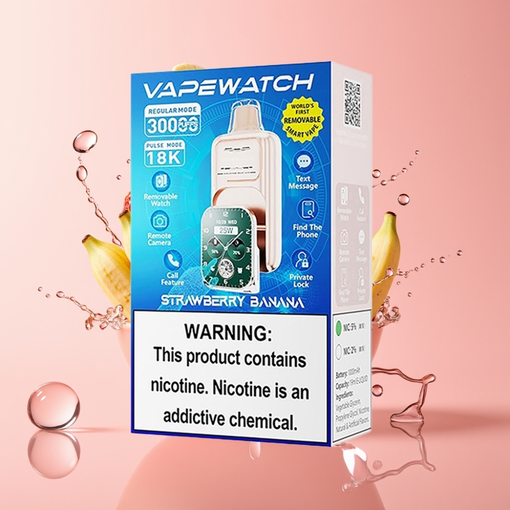 JNR VapeWatch 30000 Puffs Jednokratna Vape Jagoda Banana 19mL 5%