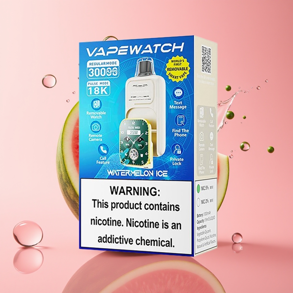 JNR VapeWatch 30000 Puffs Jednokratna Vape Lubenica Led 19mL 5%