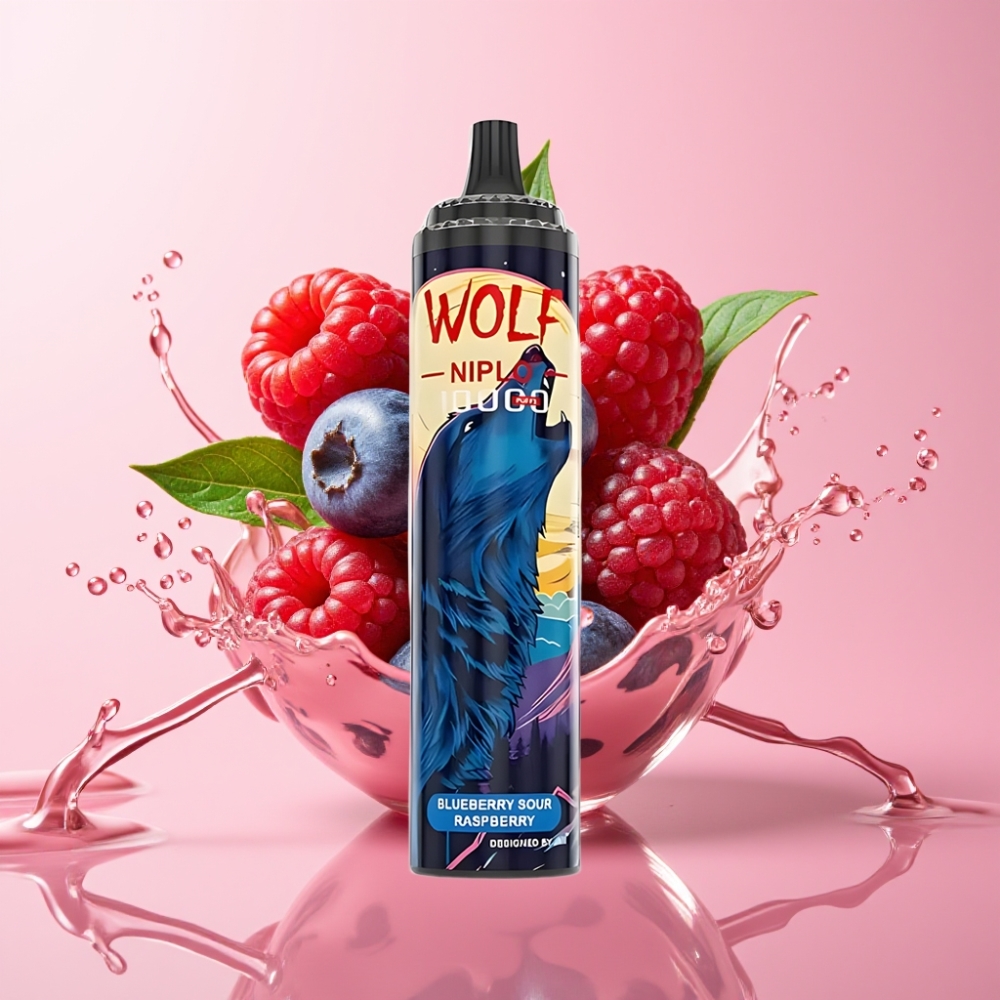 JNR Wolf Niplo 10000 Puffs Disposable Vape Borovnica-Kisela Malina 20ml