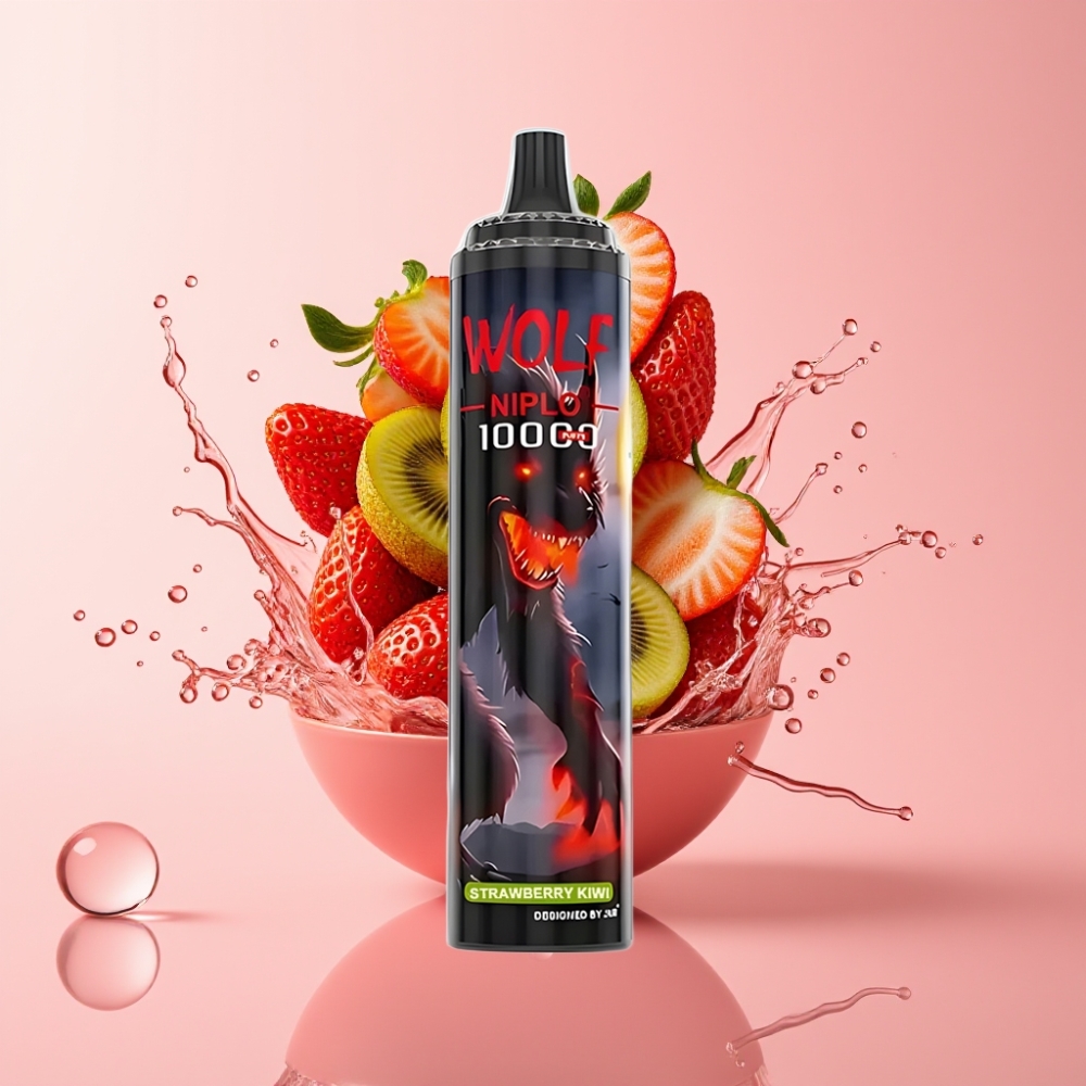 JNR Wolf Niplo 10000 Puffs Jednokratna vape jagoda-kiwi 20ml JNR Wolf Niplo 10000 Puffs 650mAh Type-C