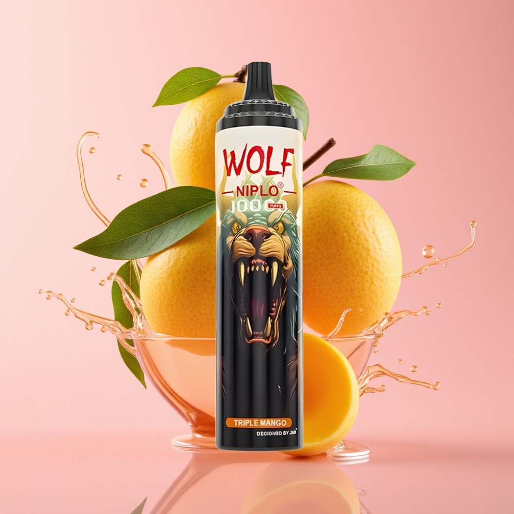 JNR Wolf Niplo 10000 Puffs Trostruki Mango Disposable Vape 20ml JNR Wolf Niplo 10000 Puffs Disposable Vape 650mAh