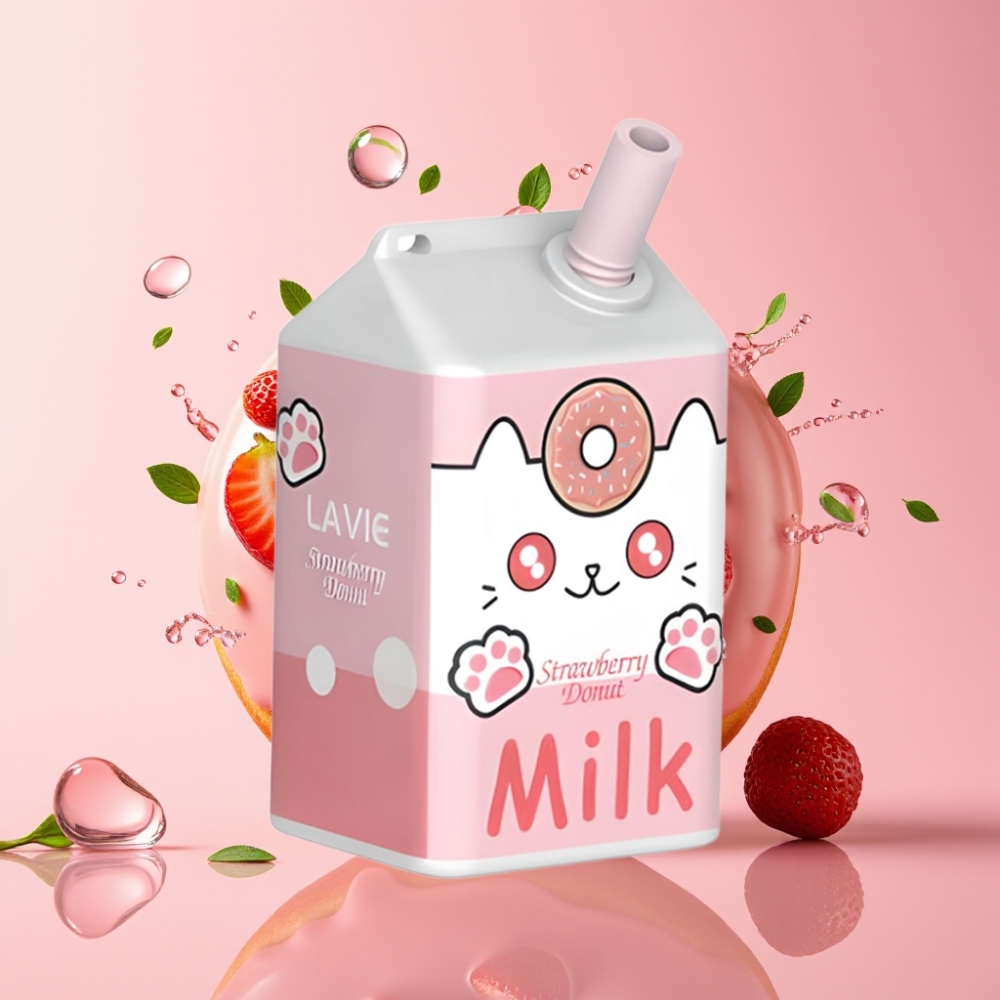 LAVIE Milk 7000 Puffs Jednokratna Vape Jagodna Krafna 16ML